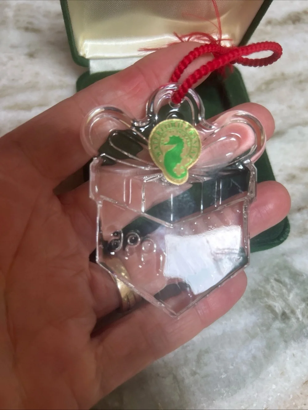 VTG WATERFORD Crystal Christmas Memories Collection Gift 1996 Velvet Gift Box
